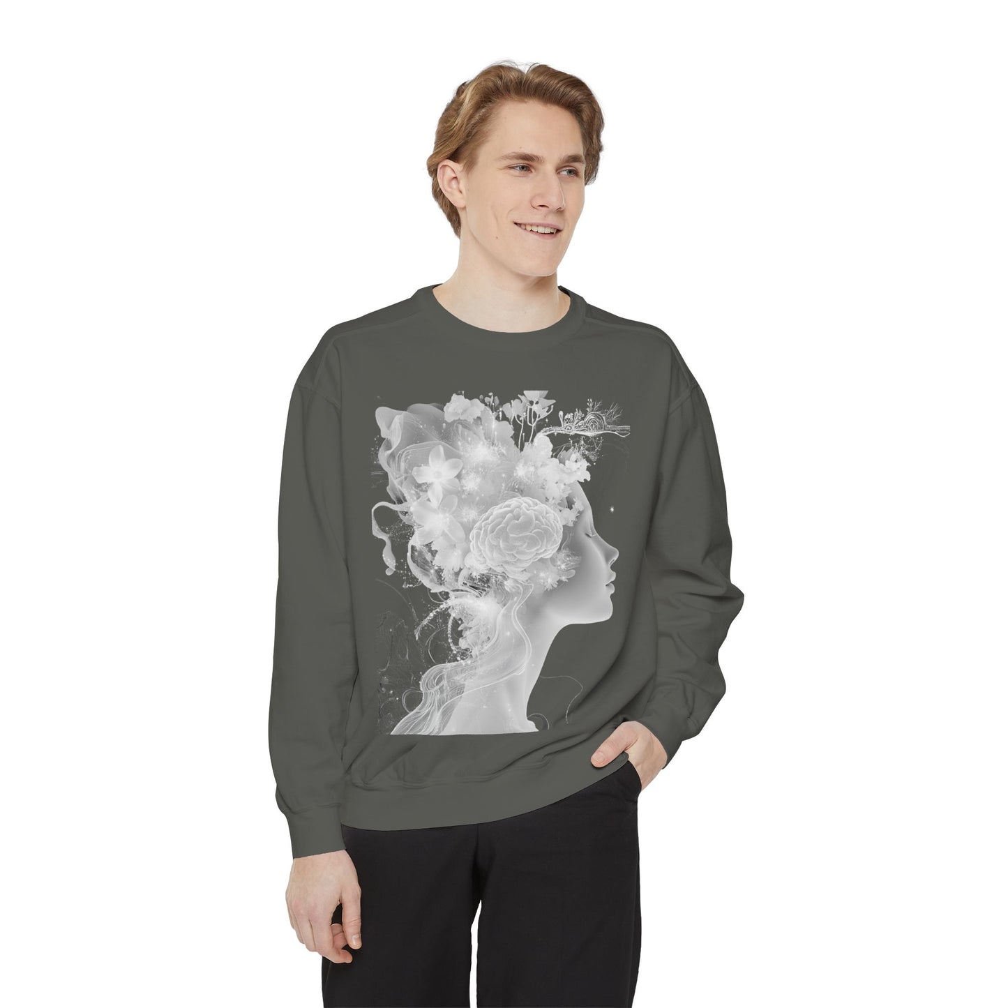 Inspirational Floral Sweatshirt for Creative Minds