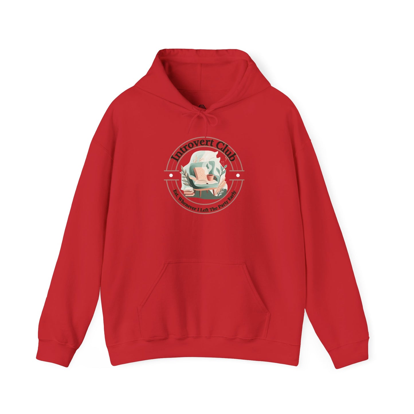Introvert Club Hoodie - Cozy Heavy Blend Sweatshirt for Relaxed Vibes