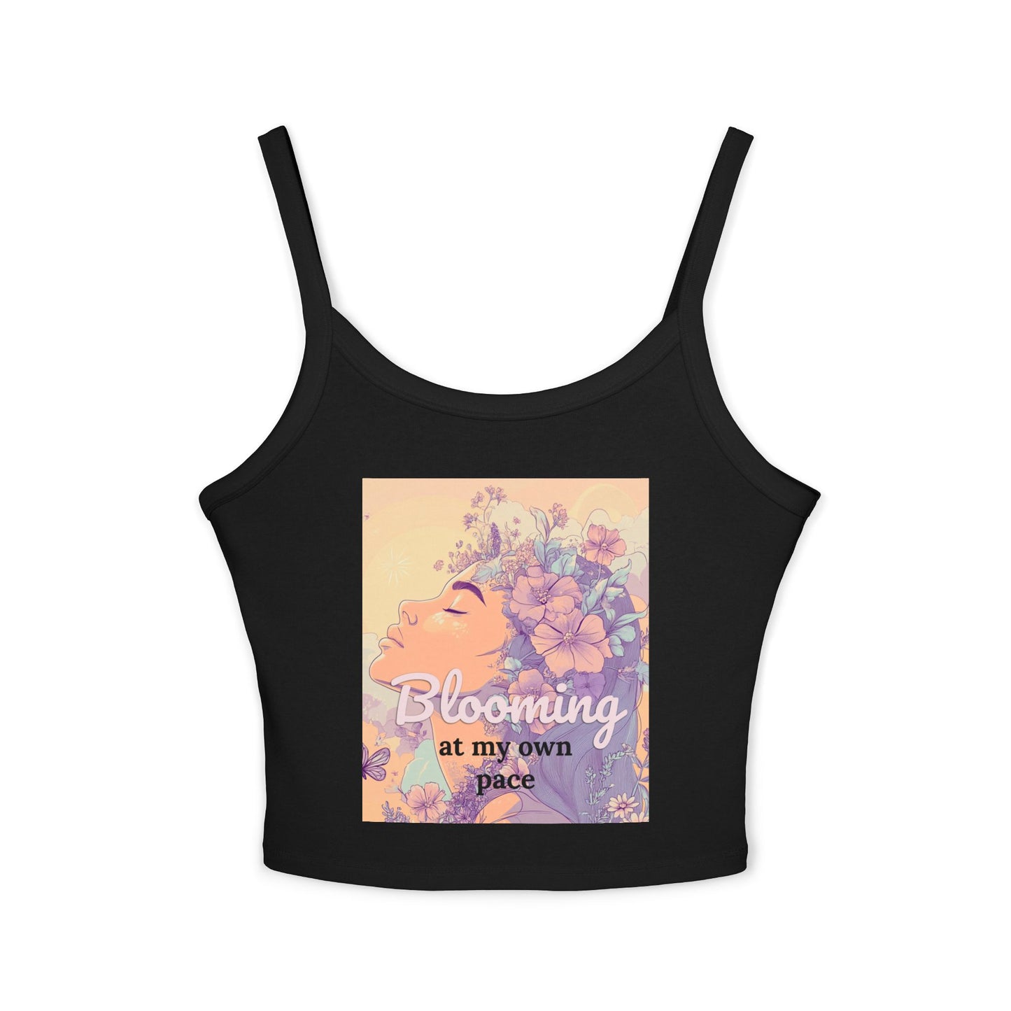 “Blooming at My Own Pace Floral Crop Tank Top”