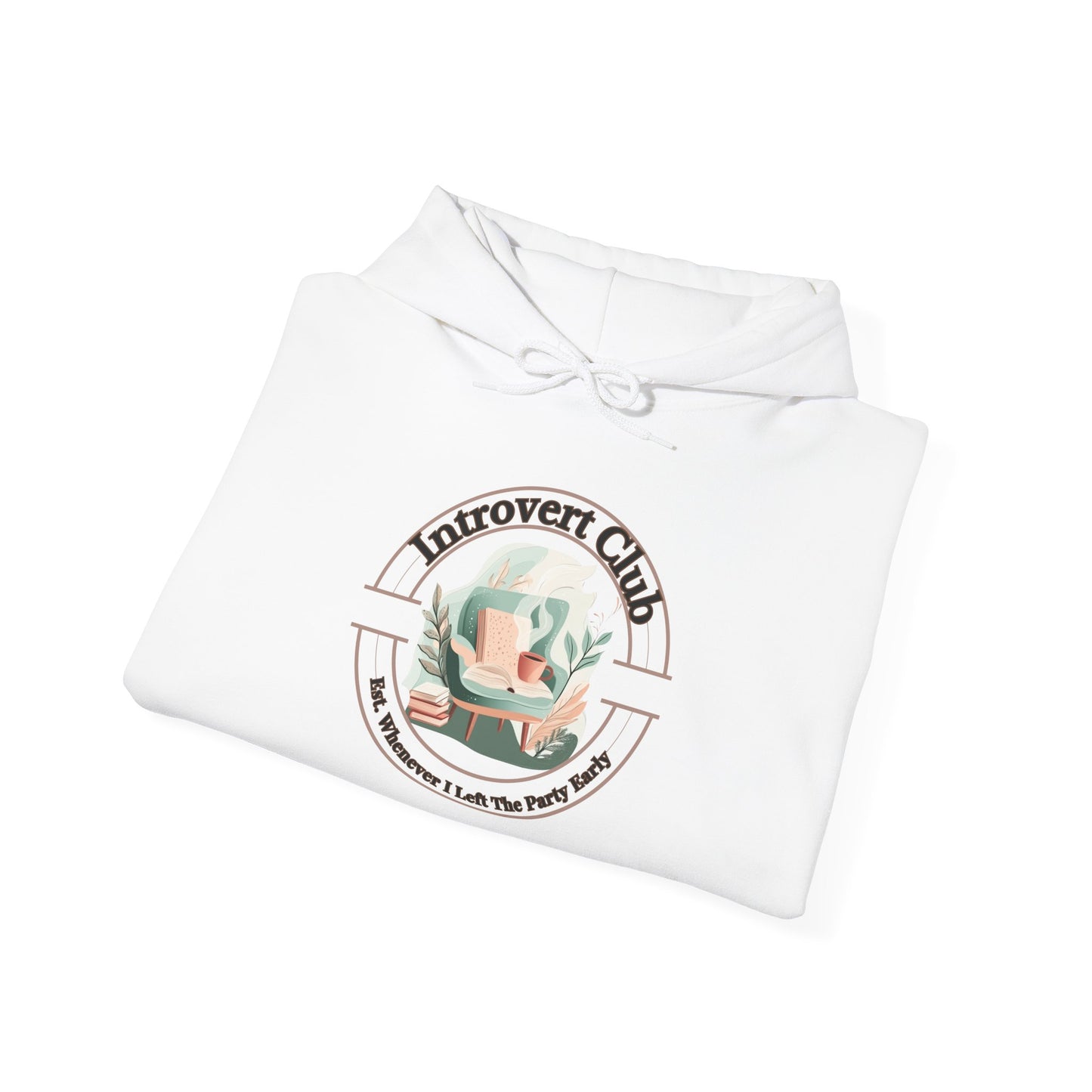 Introvert Club Hoodie - Cozy Heavy Blend Sweatshirt for Relaxed Vibes