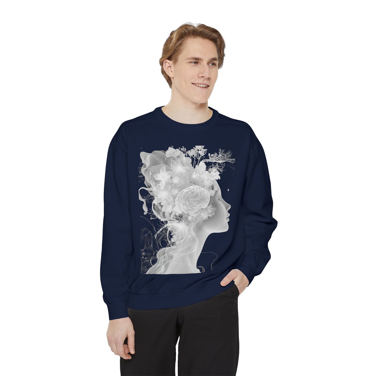 Inspirational Floral Sweatshirt for Creative Minds