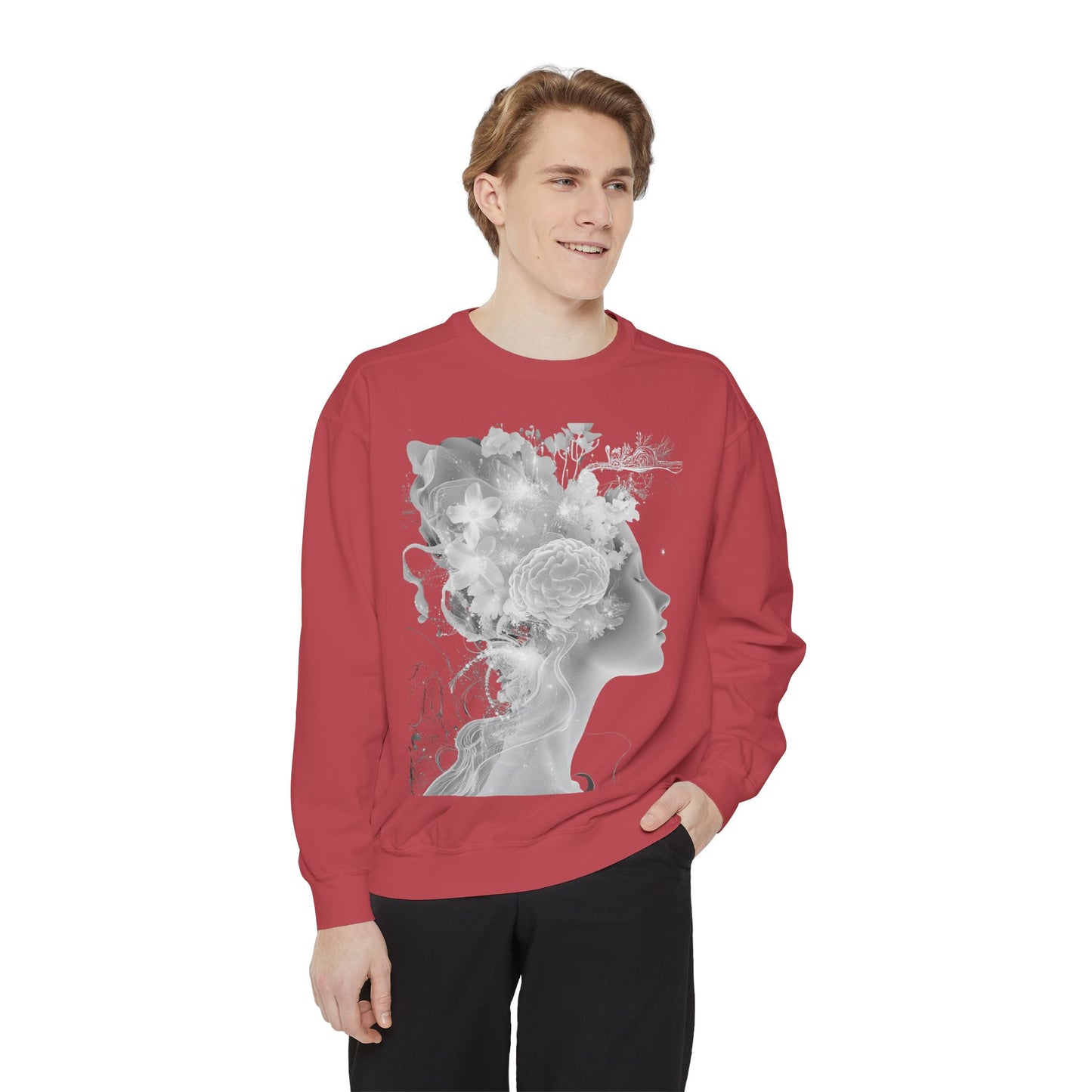Inspirational Floral Sweatshirt for Creative Minds