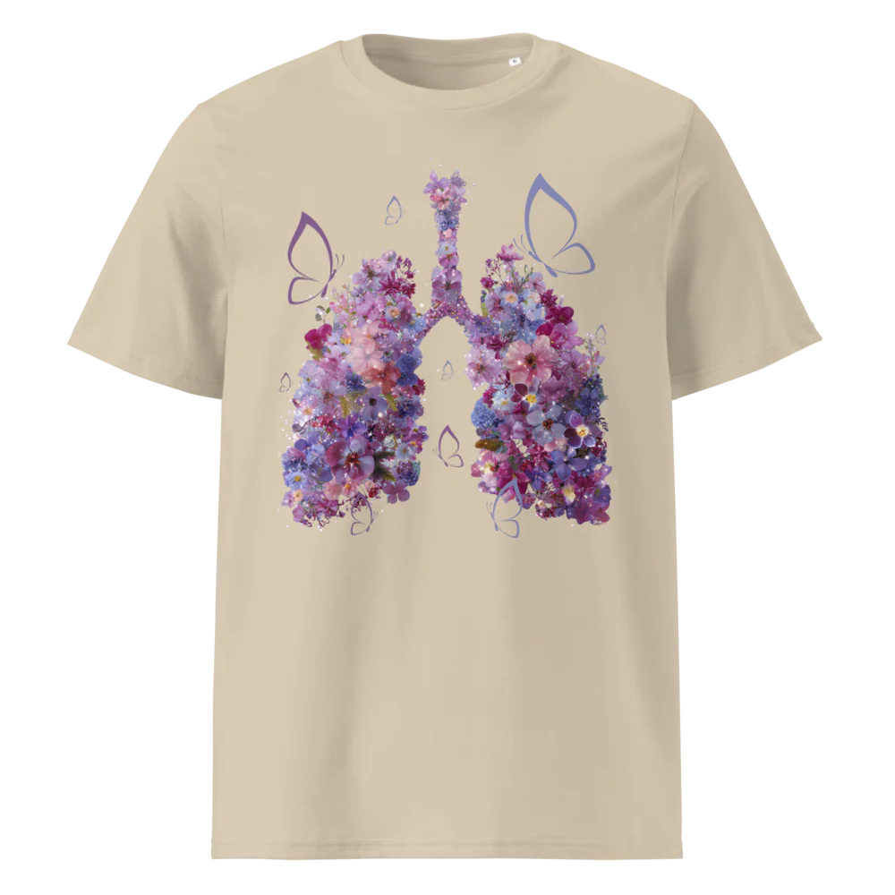 “Breathe in Bloom” | Unisex Floral Lungs Tee