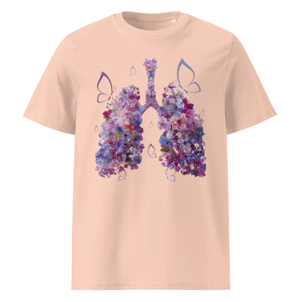 “Breathe in Bloom” | Unisex Floral Lungs Tee