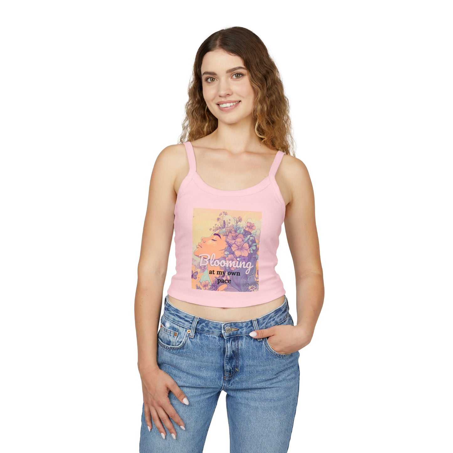 “Blooming at My Own Pace Floral Crop Tank Top”