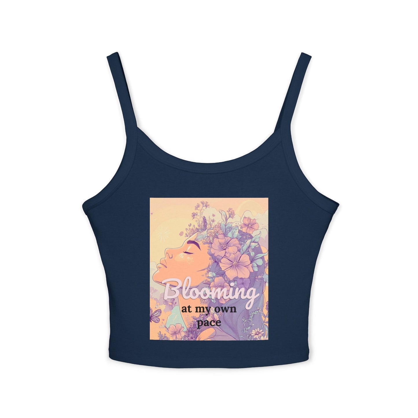 “Blooming at My Own Pace Floral Crop Tank Top”