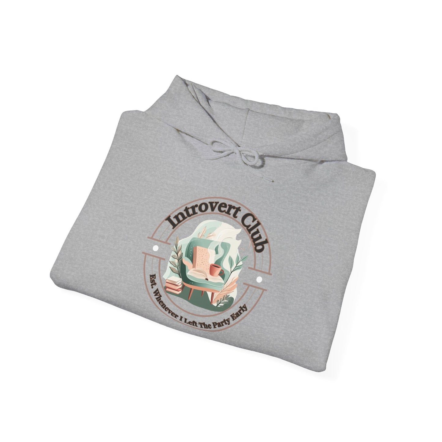 Introvert Club Hoodie - Cozy Heavy Blend Sweatshirt for Relaxed Vibes