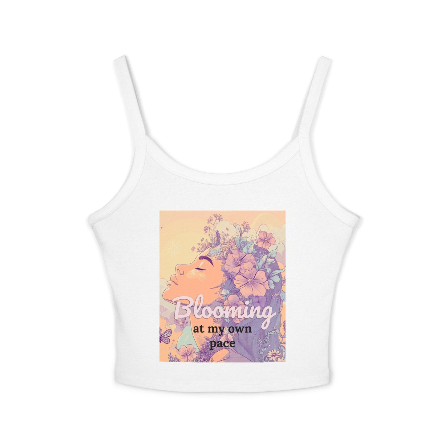 “Blooming at My Own Pace Floral Crop Tank Top”