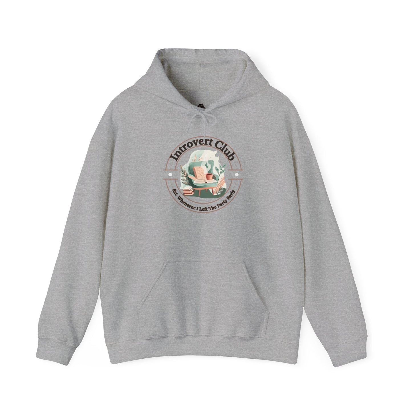 Introvert Club Hoodie - Cozy Heavy Blend Sweatshirt for Relaxed Vibes