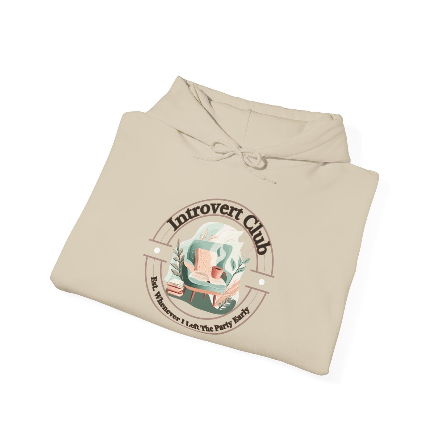 Introvert Club Hoodie - Cozy Heavy Blend Sweatshirt for Relaxed Vibes