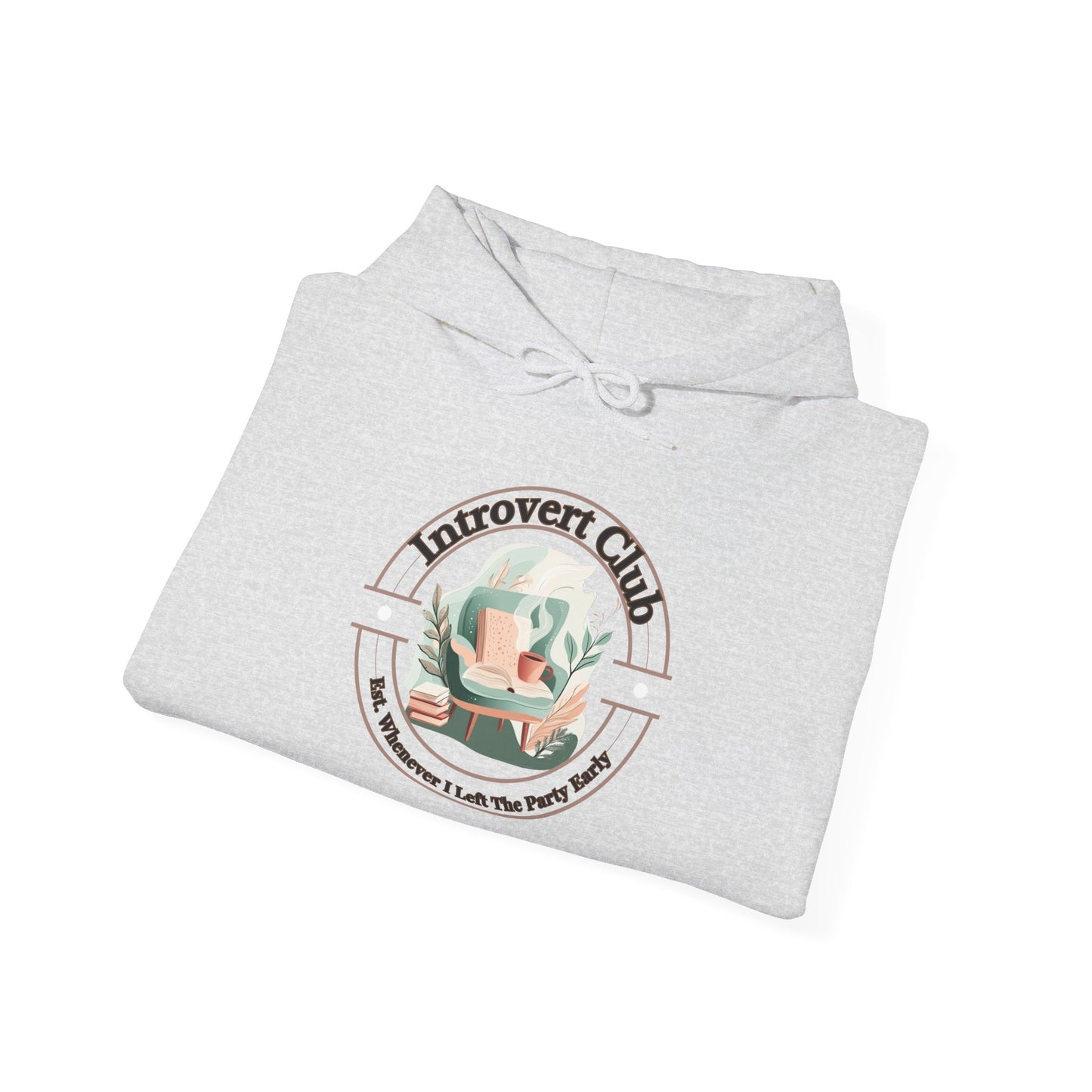 Introvert Club Hoodie - Cozy Heavy Blend Sweatshirt for Relaxed Vibes
