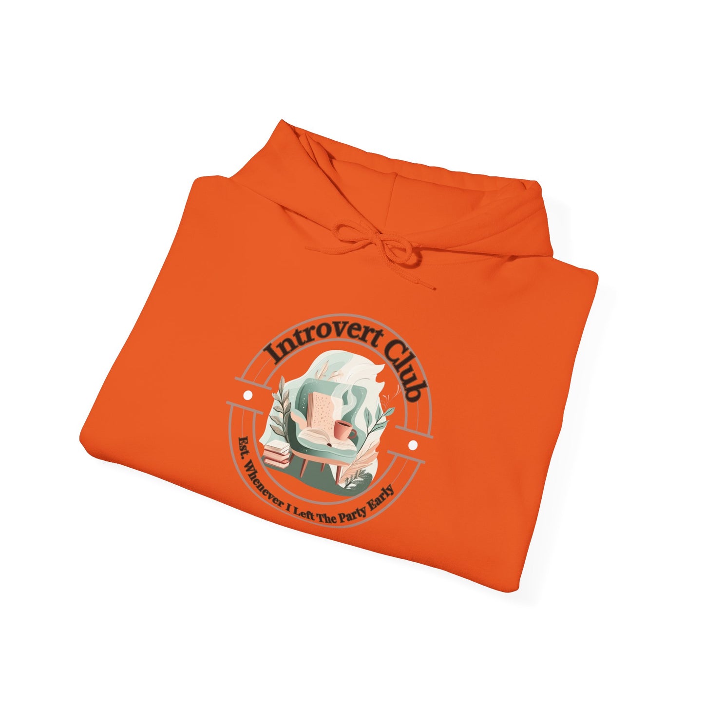 Introvert Club Hoodie - Cozy Heavy Blend Sweatshirt for Relaxed Vibes