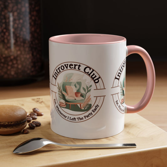 Introvert Club Coffee Mug – Perfect Gift for Shy Souls and Book Lovers