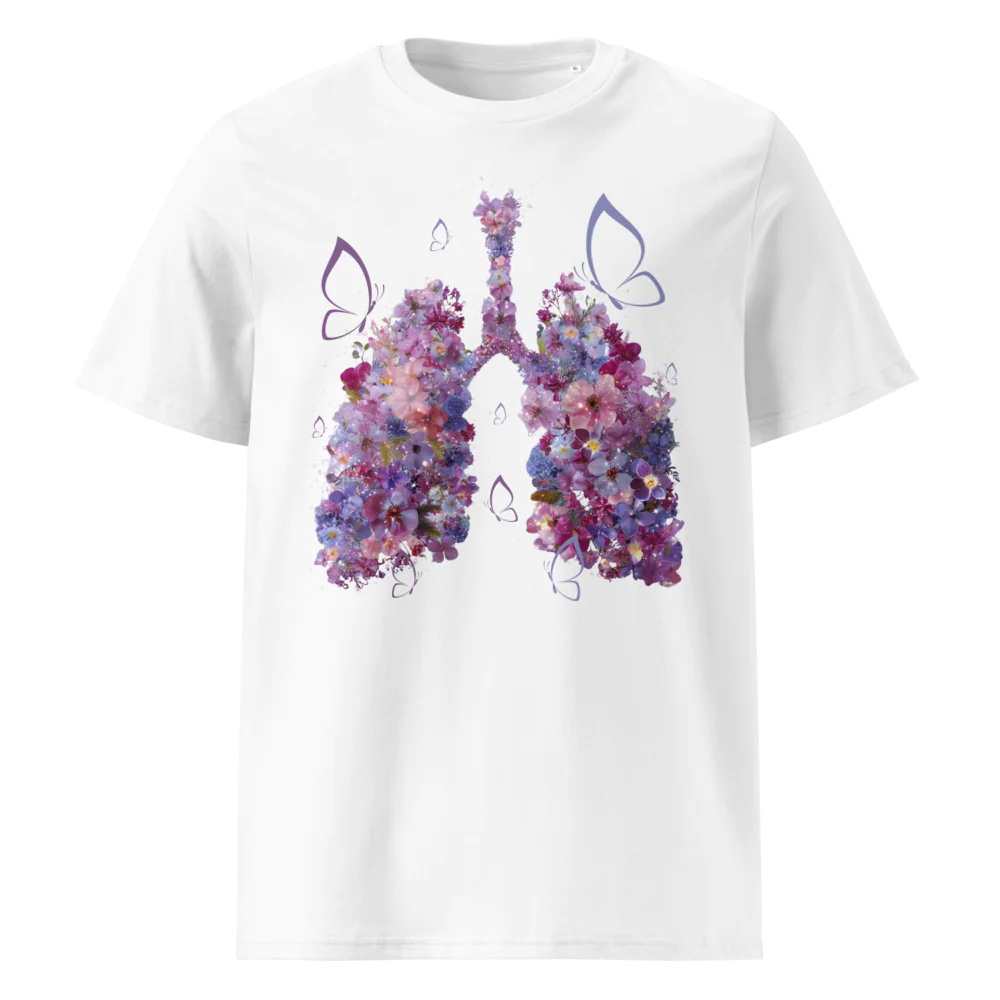 “Breathe in Bloom” | Unisex Floral Lungs Tee