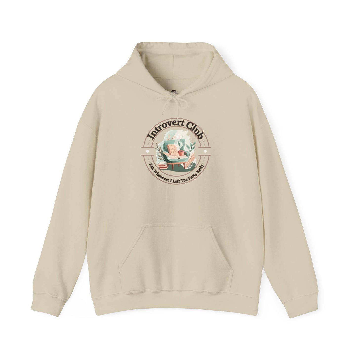 Introvert Club Hoodie - Cozy Heavy Blend Sweatshirt for Relaxed Vibes