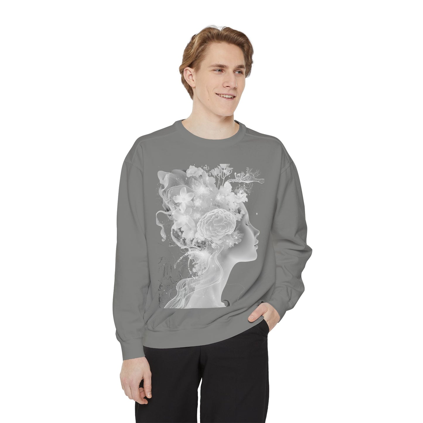 Inspirational Floral Sweatshirt for Creative Minds