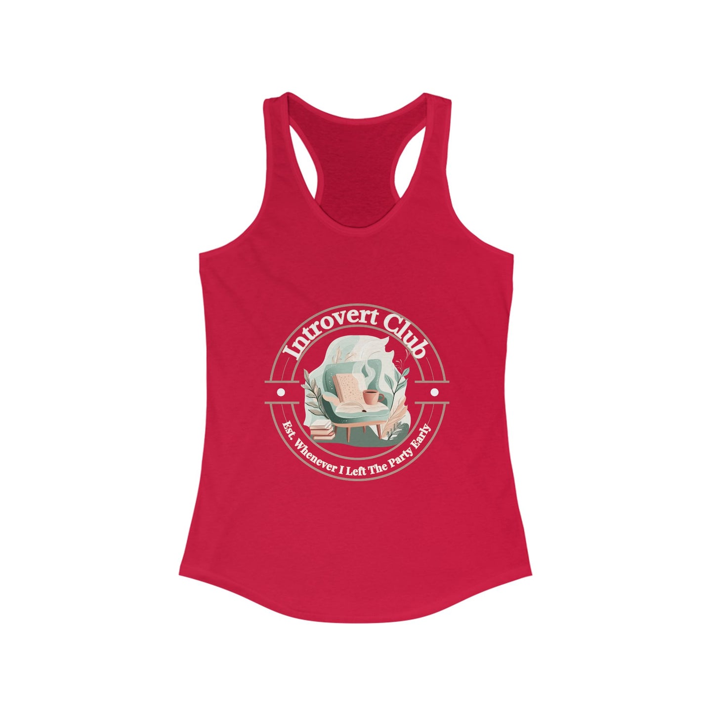 Introvert Club Racerback Tank Top - Perfect for Relaxed Days