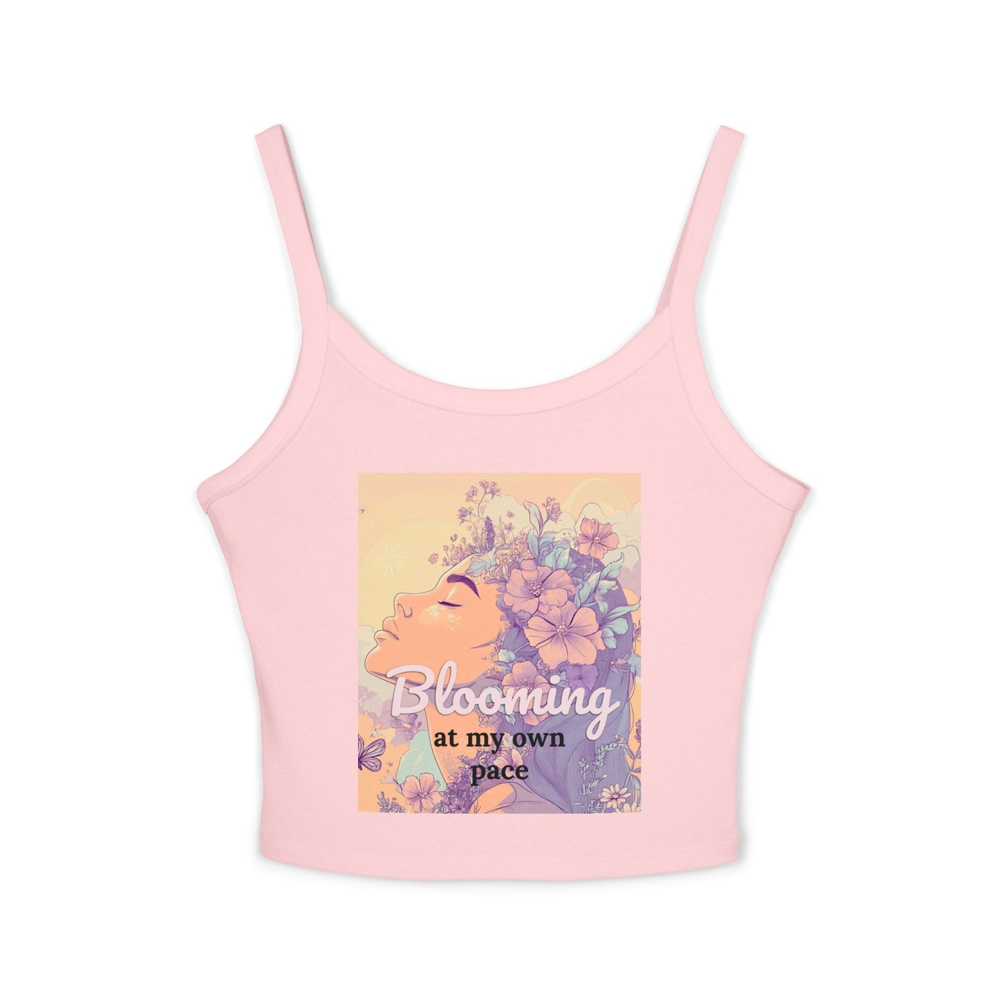 “Blooming at My Own Pace Floral Crop Tank Top”
