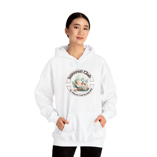 Introvert Club Hoodie - Cozy Heavy Blend Sweatshirt for Relaxed Vibes