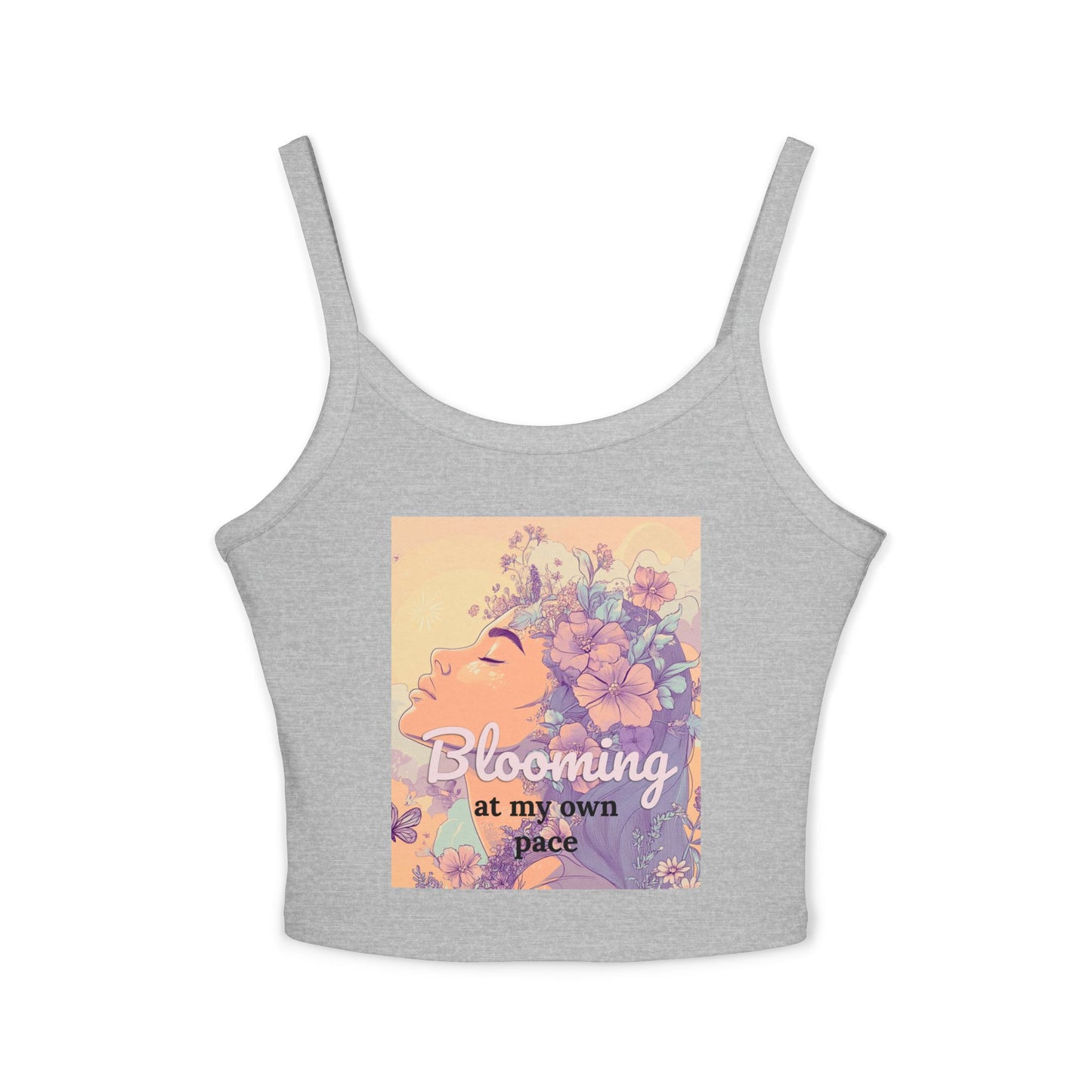 “Blooming at My Own Pace Floral Crop Tank Top”