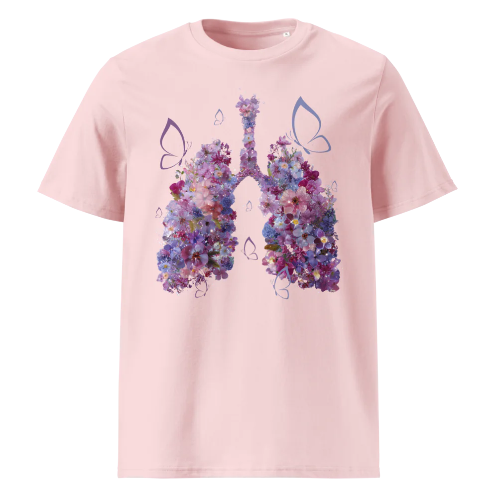 “Breathe in Bloom” | Unisex Floral Lungs Tee